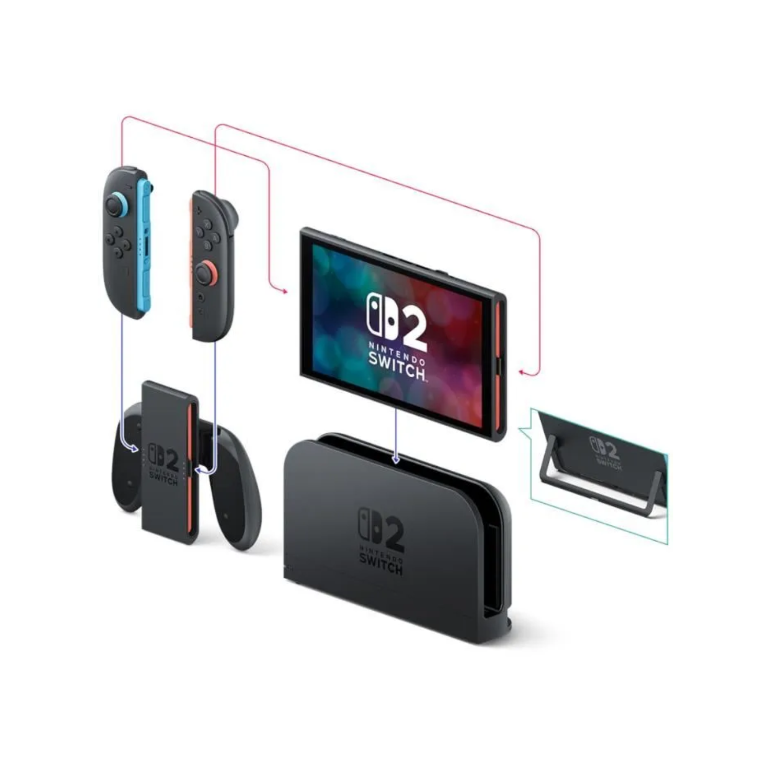 Nintendo Switch 2 Console – Light Blue & Light Red